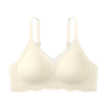 Daily Activities No-wire Bra Beautiful Back Casual Sexy Back Bra Casual Underwear Apricot Solid Pattern All Seasons.