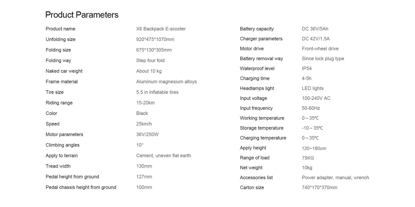HX X6 electric scooter Foldable 350W 25KM/H Electric scooters 7.5AH 36V E Scooter 5.5 Inch Escooter for Adults