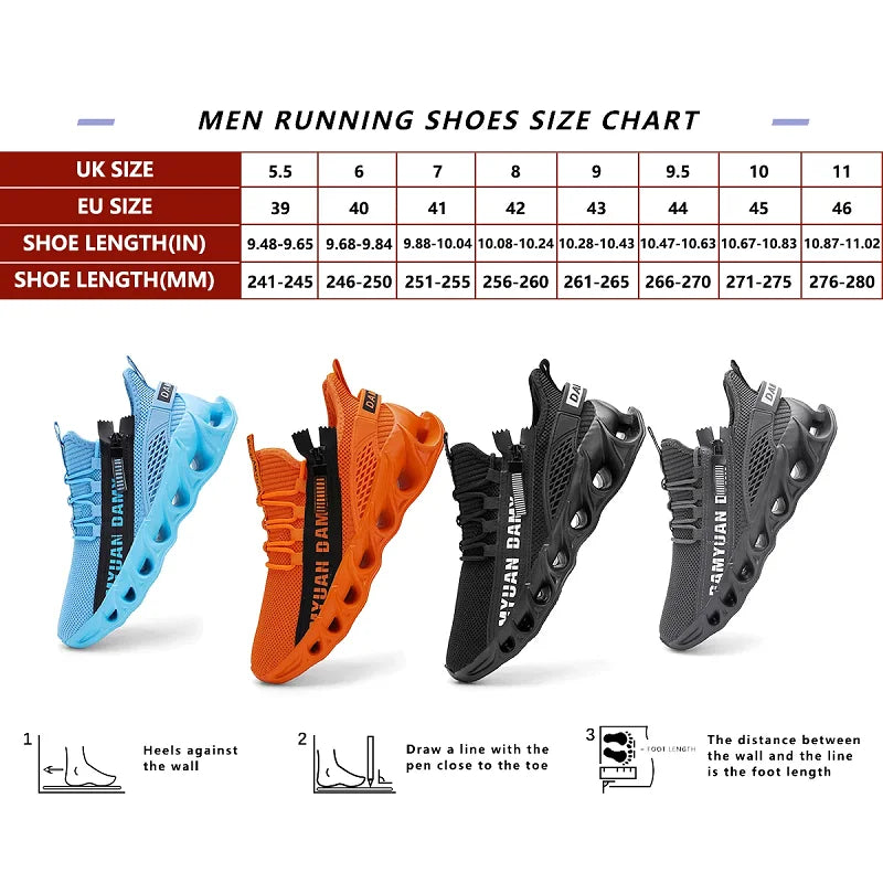 New Spring and Autumn Soft soled Running Men's Mesh Breathable Casual  Sports Shoes Men's Trendy Shoes Lightweight  Sneaker.