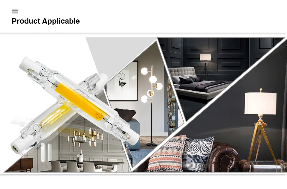 LED R7S Glass Tube COB Bulb 5W 10W 20W High Power R7s Corn Lamp 78mm 118mm J78 J118 Replace Halogen Light AC 220V 110V Lampadas.
