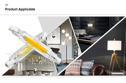 High Power 5W 10W 20W LED R7s COB Glass Tube 118mm J118 78mm J78 Cob Light Bulb AC 110V 220V 240V Lampadas Replace Halogen Lamp.