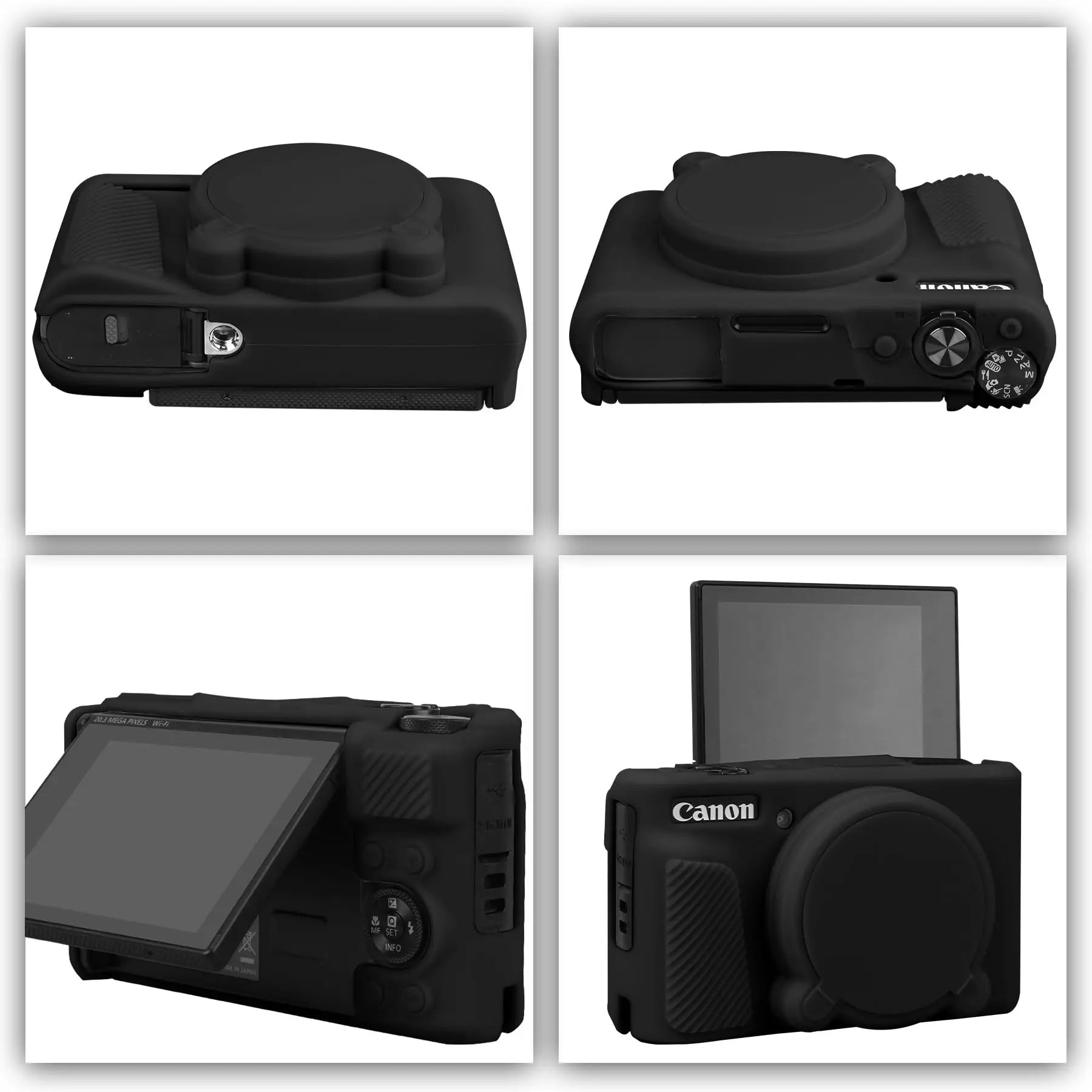 Camera Case for Canon PowerShot SX740 / SX730 Digital Camera, Soft Silicone Protective Bag Removable Lens Cover Accessories.