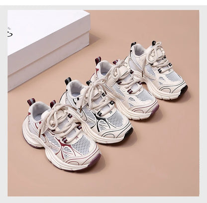 Summer Breathable Mesh Children’s Running Shoes for Boys Girls Non-Slip Soft Sole Toddler Sneakers School Outdoor Play Footwear.