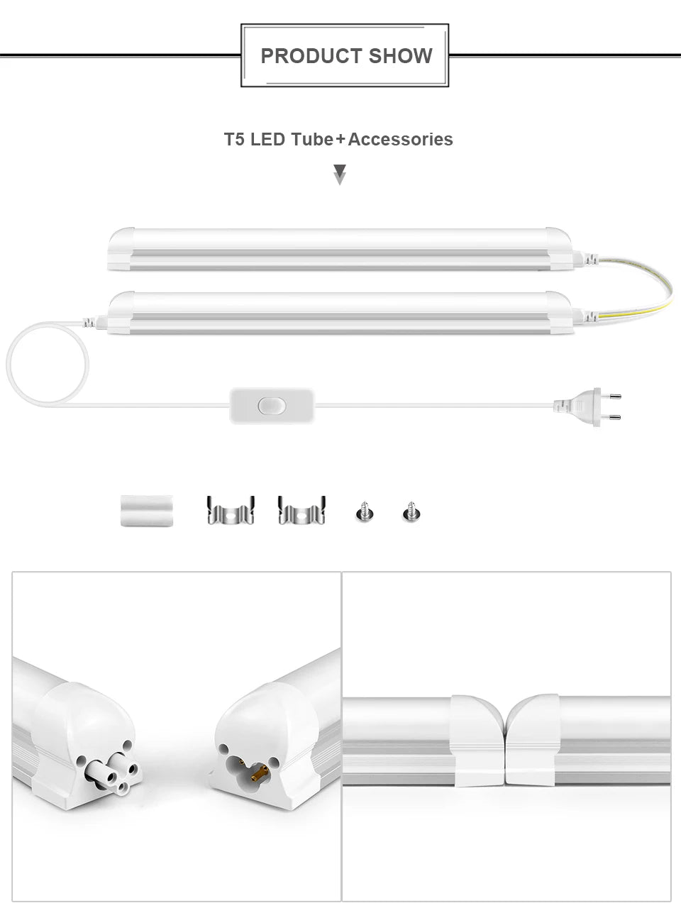 50CM Tube LED T5 15W/ T8 25W LED Bar Light Replace Fluorescent Tube Bulbs Cabinet Kitchen Wall Lamp Lighing -J.