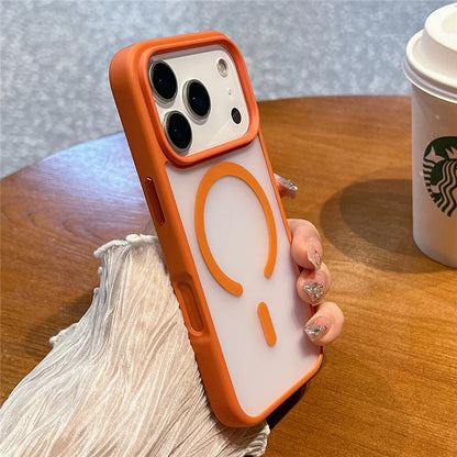 Matte Magsafe Case For iPhone 17 Air 17Pro 17Pro Max Translucent Wireless Charge Magnetic Hard Cover for iphone 16Pro 16Pro Max.