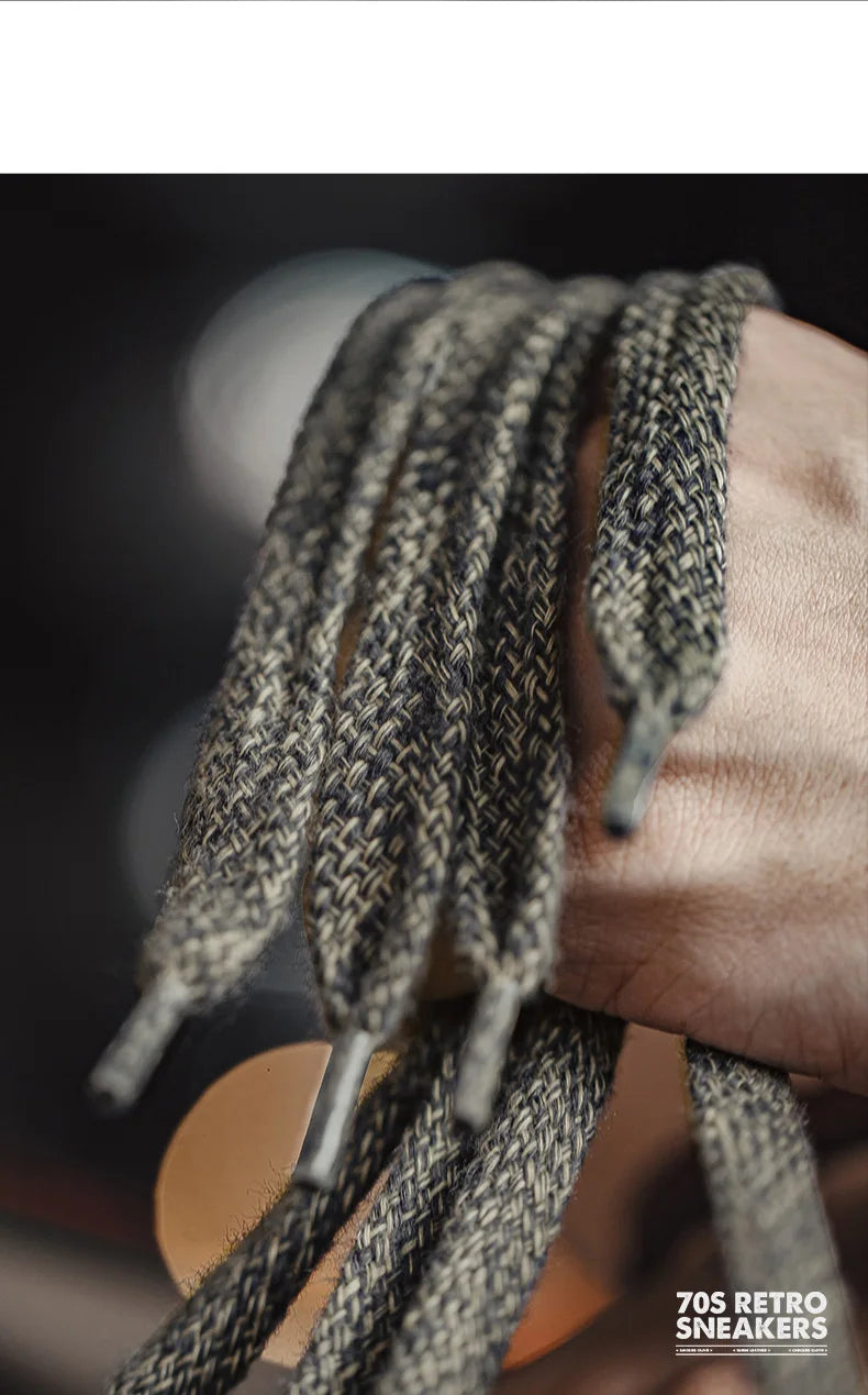 Maden Frühling Vintage Dickbesohlte Patchwork Schwarze Sneakers Lässige atmungsaktive Joggingschuhe Low-Top-Schnürschuhe Sportliche Sommerschuhe