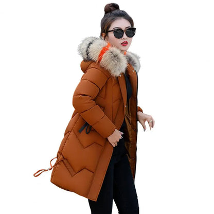 Mode Mäntel Winter Jacke Frauen Parka Neue 2024 Mit Kapuze Lange Weibliche Mantel Einfarbig Winddicht Outwear Parka.