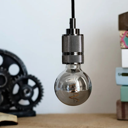 TIANFAN Led Bulbs Vintage Light Bulb ST64 G80 G95 Long Tube Edison Bulb 4W Dimmable 220/240V E27 Smoke Glass 2700K Warm White