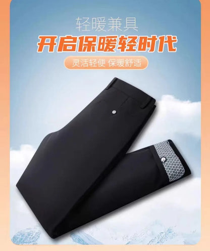 Men's Winter 90% Goose Down Pants with Knee Protection Graphene Thermal Casual Down Trousers Man pantalones hombre PT-599.