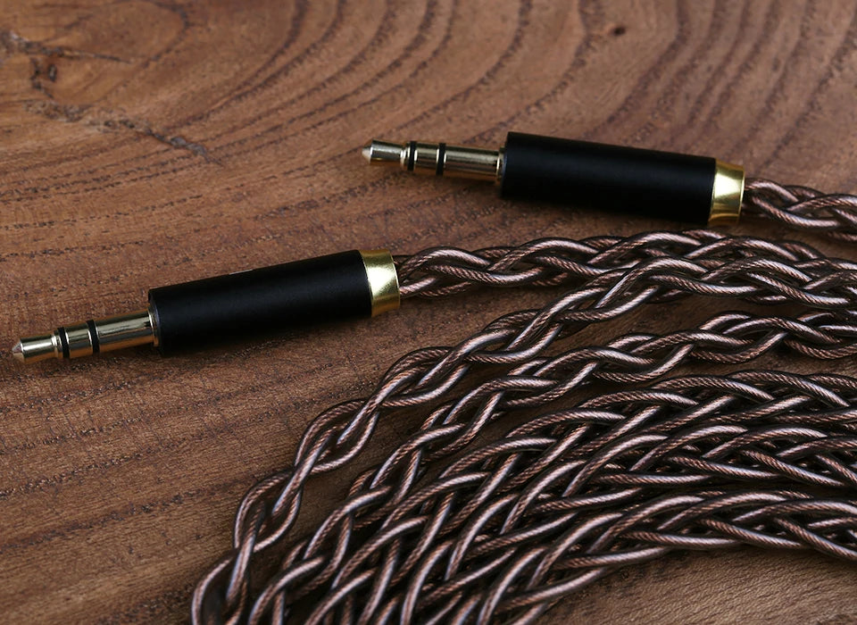 OPENHEART Kingwood 8 Core Litz OCC Headphone Cable 1 to 2 jack dual 3.5/2.5/4.4mm/XLR Pure copper Balanced Replacement Cable.