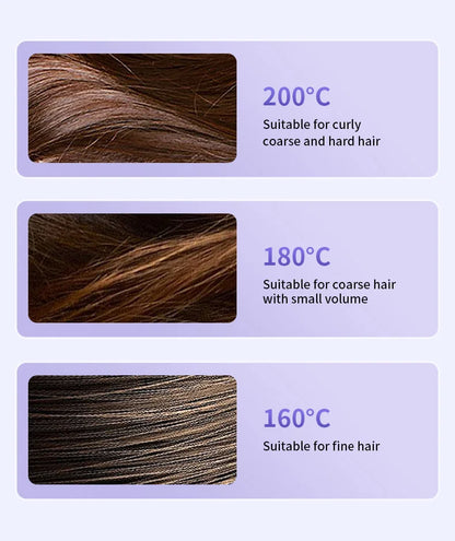 Electric Heating Straight Hair Comb LCD Screen USB Wireless Portable Negative Ion Styling Tool Rechargeable Straightening Brush