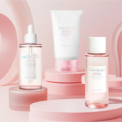 Korean Centella Original Products Pink Salt Fresh Ampoule Toner Facial Serum Cleanser and Moisturiser Cream Skincare Full Set