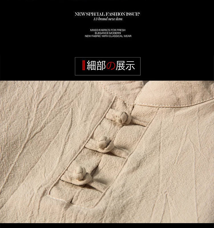 2025 Chinese Style Cotton Linen Casual Suits Spring Autumn Men's Long-sleeved Shirt and Pants Two-pieces Fashion Men Sets M-5XL.