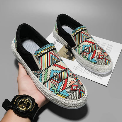 2023Men Turnschuhe Casual Sommer Low-top Cord Schuhe Fischer Schuhe Faul Schuhe Slip-on Tuch Schuhe Trendy männer Schuhe