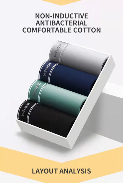 MiiOW 3Pcs Baumwolle Herren Höschen männer Unterwäsche Atmungsaktive Mann Boxershorts Graphene Antibakterielle Männer Unterhose Männer Boxer Trunks