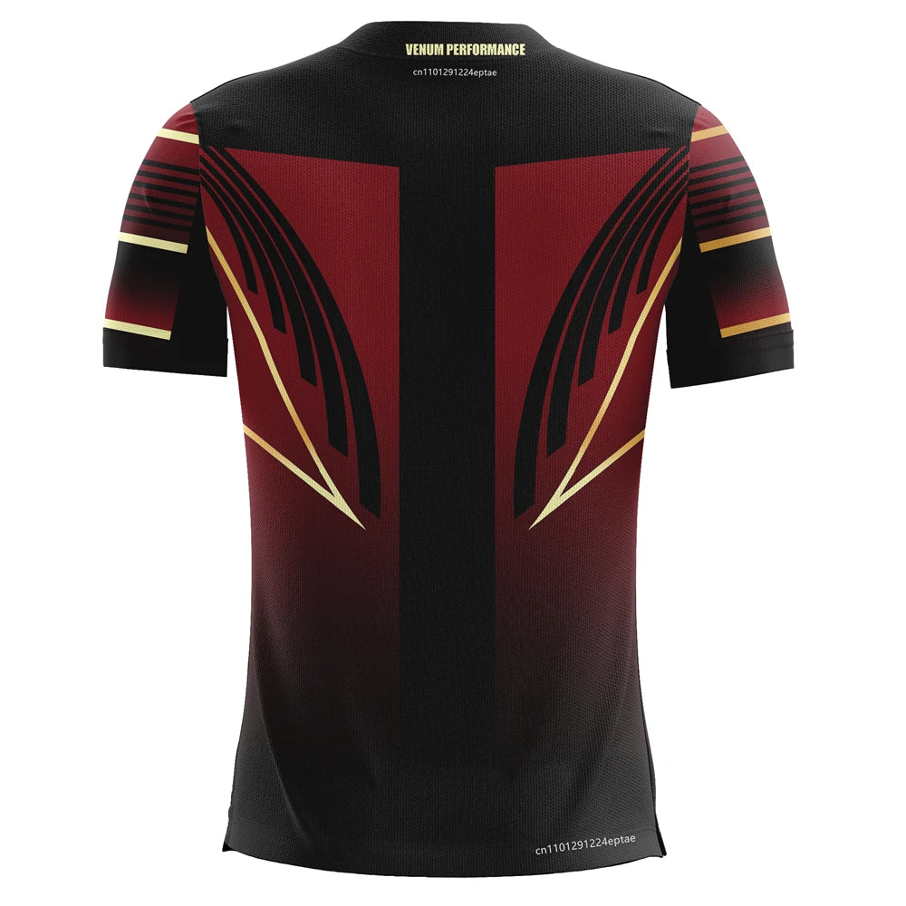 Men's Training UFC Breathable Sportswear T-shirts Outdoor Male Leisure Short-Sleeved Jersey Boys Running Fitness Tops.