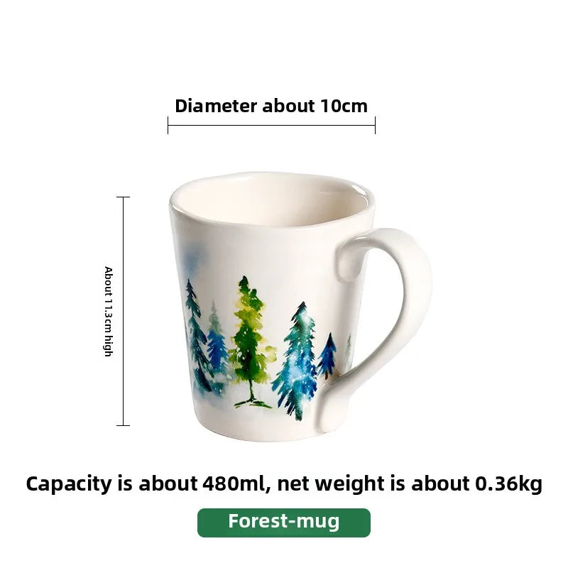 Goblin Series Ceramic Plate Large Dinner Plate Rectangle Tray Christmas Tableware Underglaze.