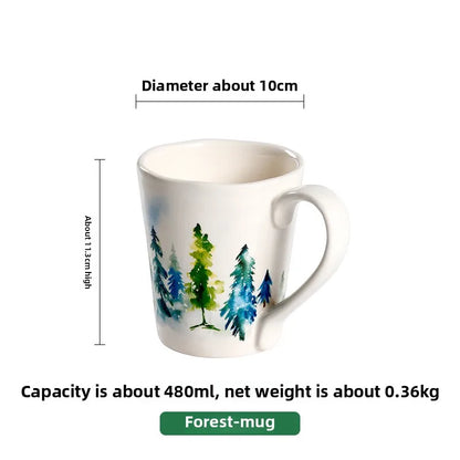 Goblin Series Ceramic Plate Large Dinner Plate Rectangle Tray Christmas Tableware Underglaze.