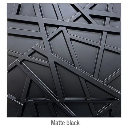 12PC 50x50cm 3d art plaster cut geometric diamond carved wood adhesive bottom wall 3d wall sticker 3d wall panel home decoration