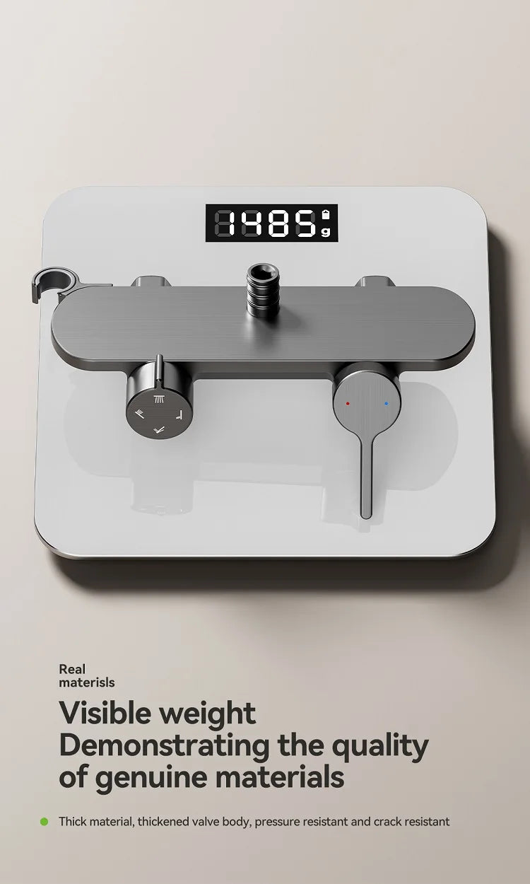 Four Ways Water Outlet Shower System Rainlfall Pressurized Sunflower Shower Set Wall Mounted Hot Cold Bathroom Shower Faucet Set