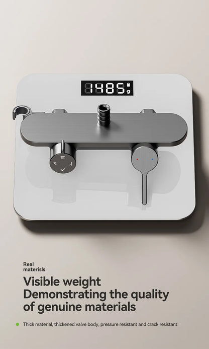 Four Ways Water Outlet Shower System Rainlfall Pressurized Sunflower Shower Set Wall Mounted Hot Cold Bathroom Shower Faucet Set