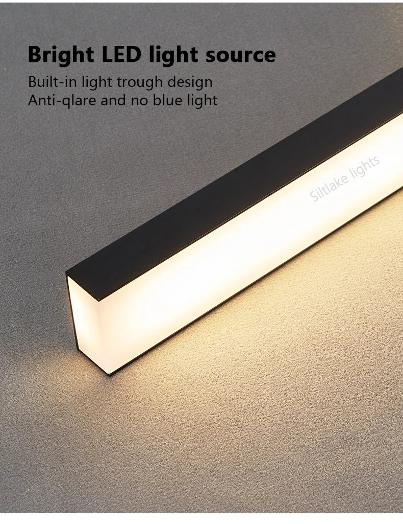 Neue Restaurant Kronleuchter moderne einfache Esszimmer Tisch Bar Lichter lange Streifen Scheinwerfer kreative Designer Pendelleuchten.