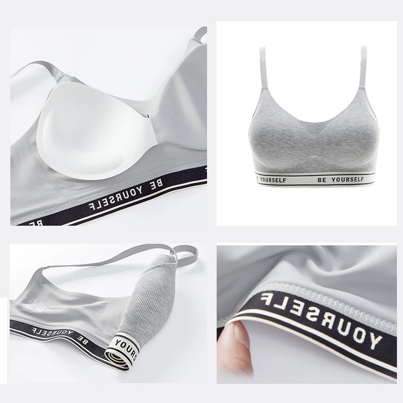 Women's Beautiful Back Sports Bra Elastic Sleeveless Vest Breathable Slim Crop Top with Adjustable Shoulder Straps.