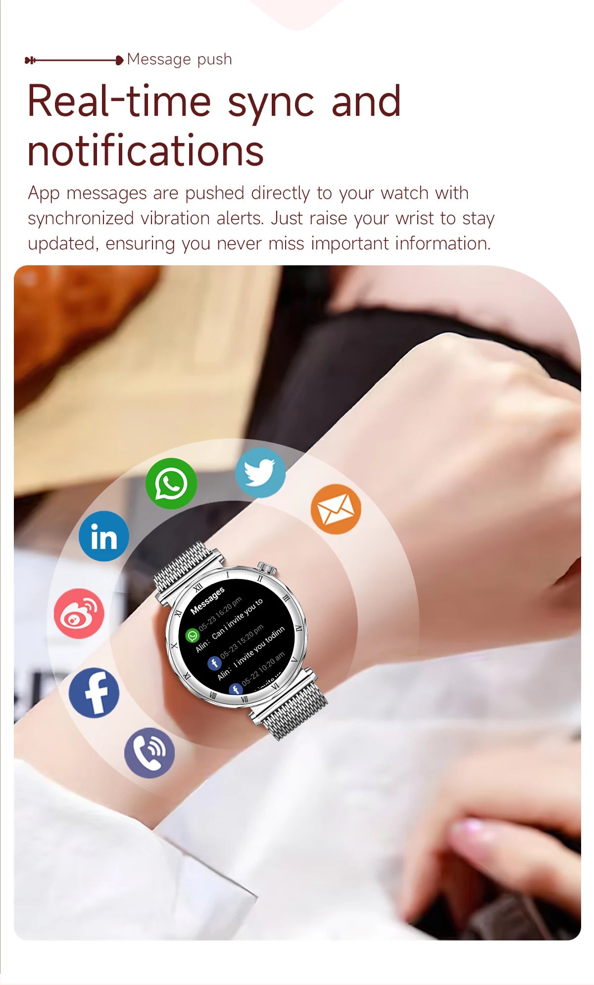 LIGE Luxury 1.19” AMOLED Screen Smart Watch Women Health Monitor Women's Wristwatch Bluetooth Call Waterproof Ladies Smartwatch.