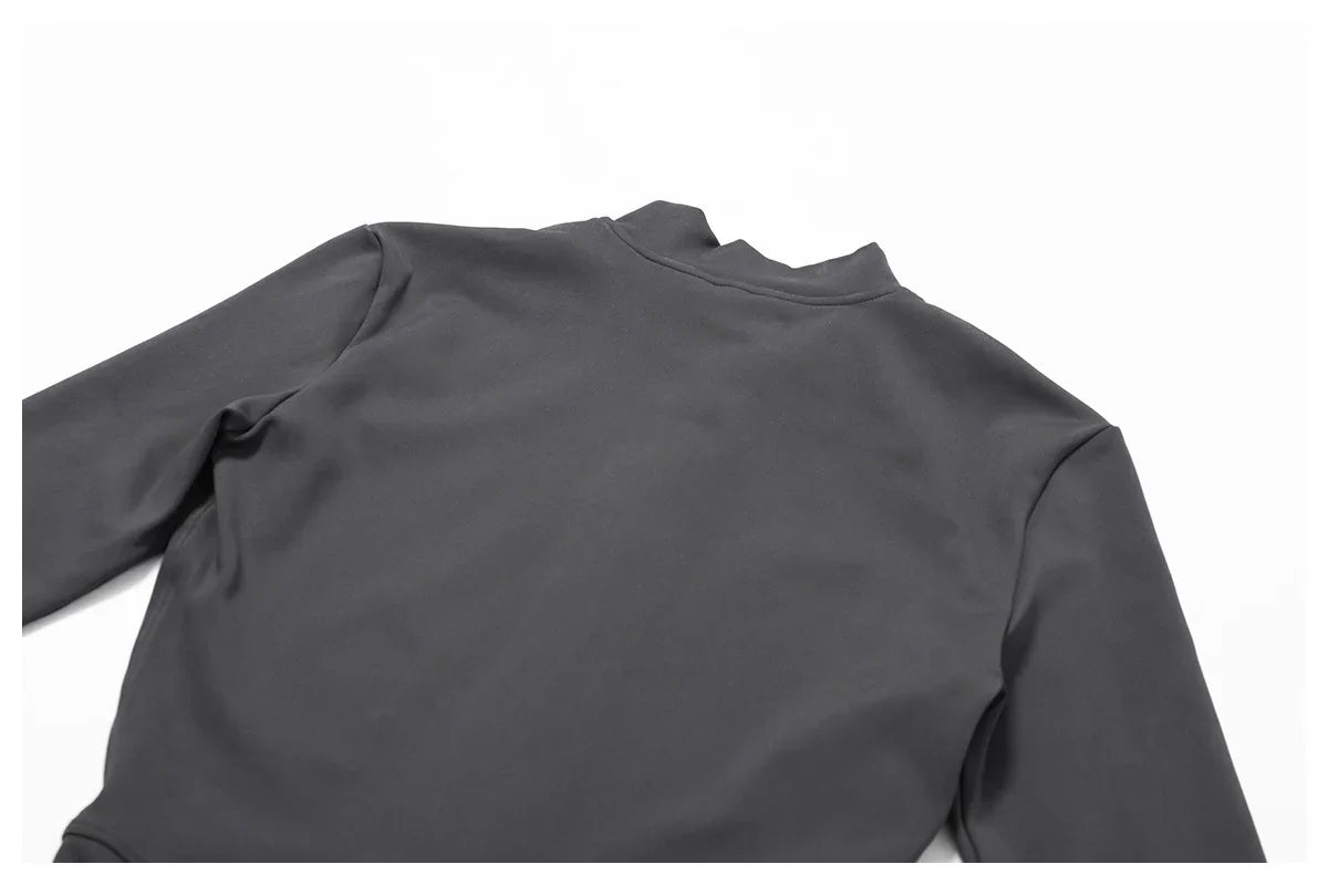 Spring Summer Thin Quick Dry One-Piece Aerial Yoga Suit Long Sleeve Fitness Sports Bodysuit Women Elastic No Mat