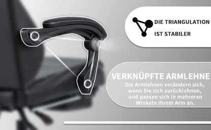 WOTSTA Gaming Chair Ergonomischer Gaming Chair Bürostuhl mit Fußstütze Racing Computerstuhl Höhenverstellbar Gepolstert Computerst