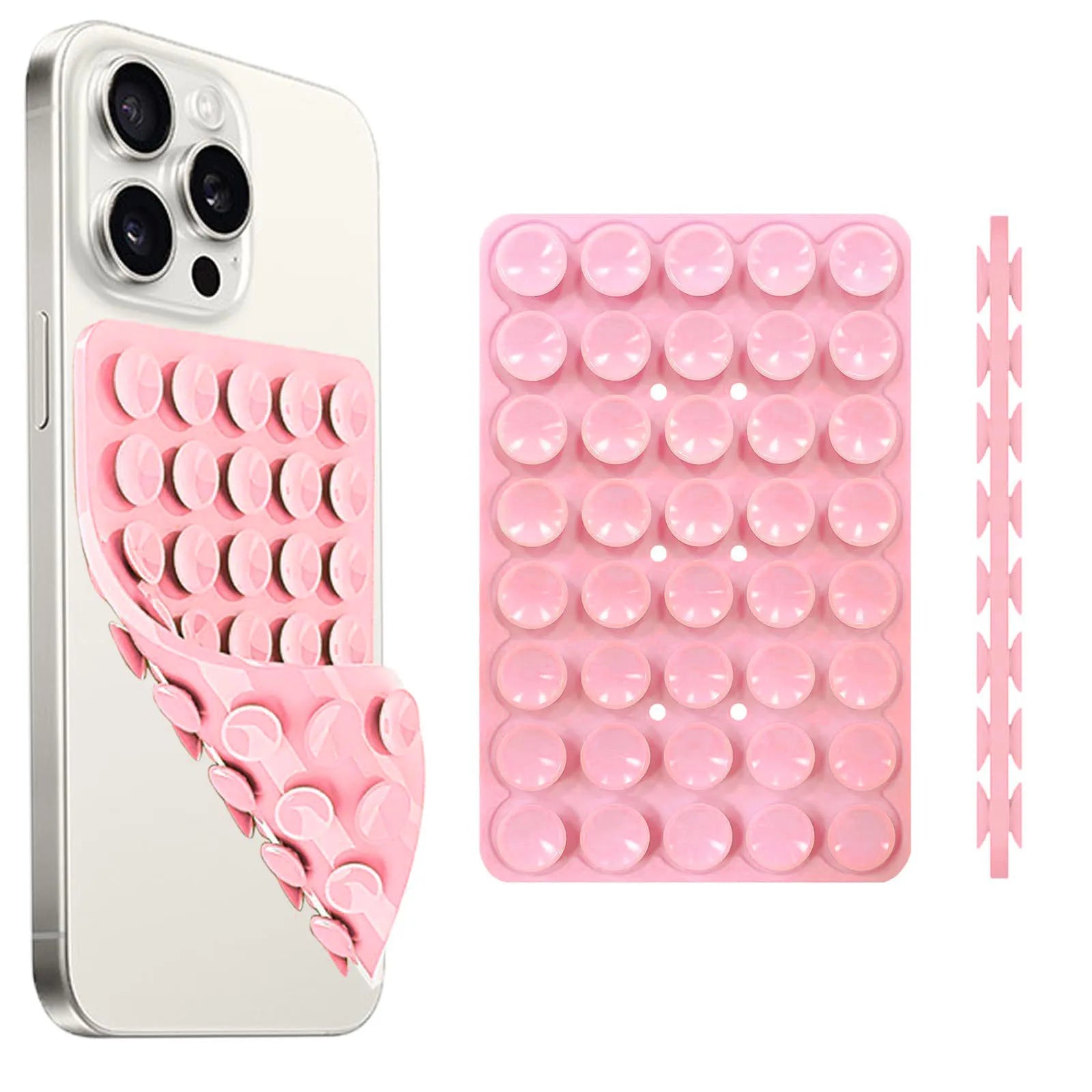 Double Sided Silicone Suction Cup Phone Case Detachable Stand For Hands-Free Selfies And Videos Just Use For Smooth Glass.