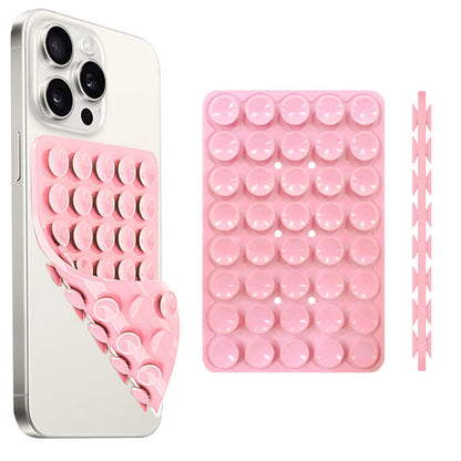 Double Sided Silicone Suction Cup Phone Case Detachable Stand For Hands-Free Selfies And Videos Just Use For Smooth Glass.