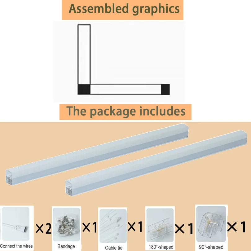 Hexagon LED lighting for DIY Garage Barbecue Shop Barbershop Gym Bar Car Showroom 4S Workshop Ceiling Light Honeycomb Tube.