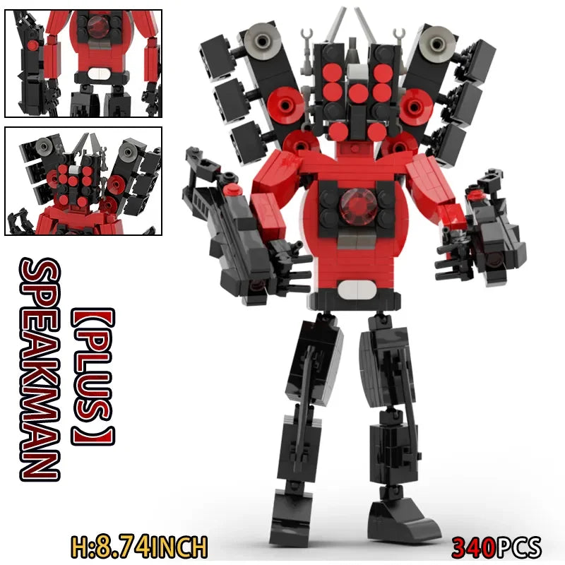 Moc Skibidi Toilet Action Figures builing blocks,Camerman Titan Speakerman Surveillance Man TVMan Boys Bricks Toys For Kids Gift