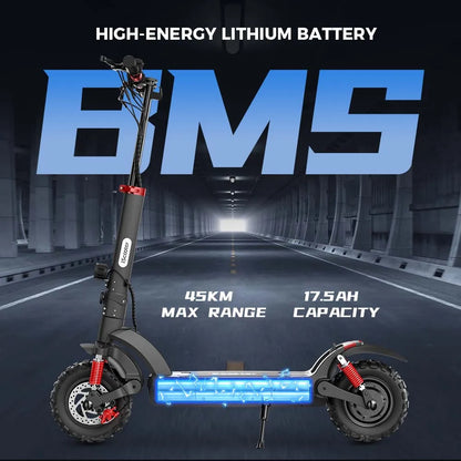 iScooter iX5Plus Foldable Adult Electric Scooter E-Scooter 45 KM/H Electric Kick Scooter 1000W Skateboards 48V 17.5Ah Kickboard.