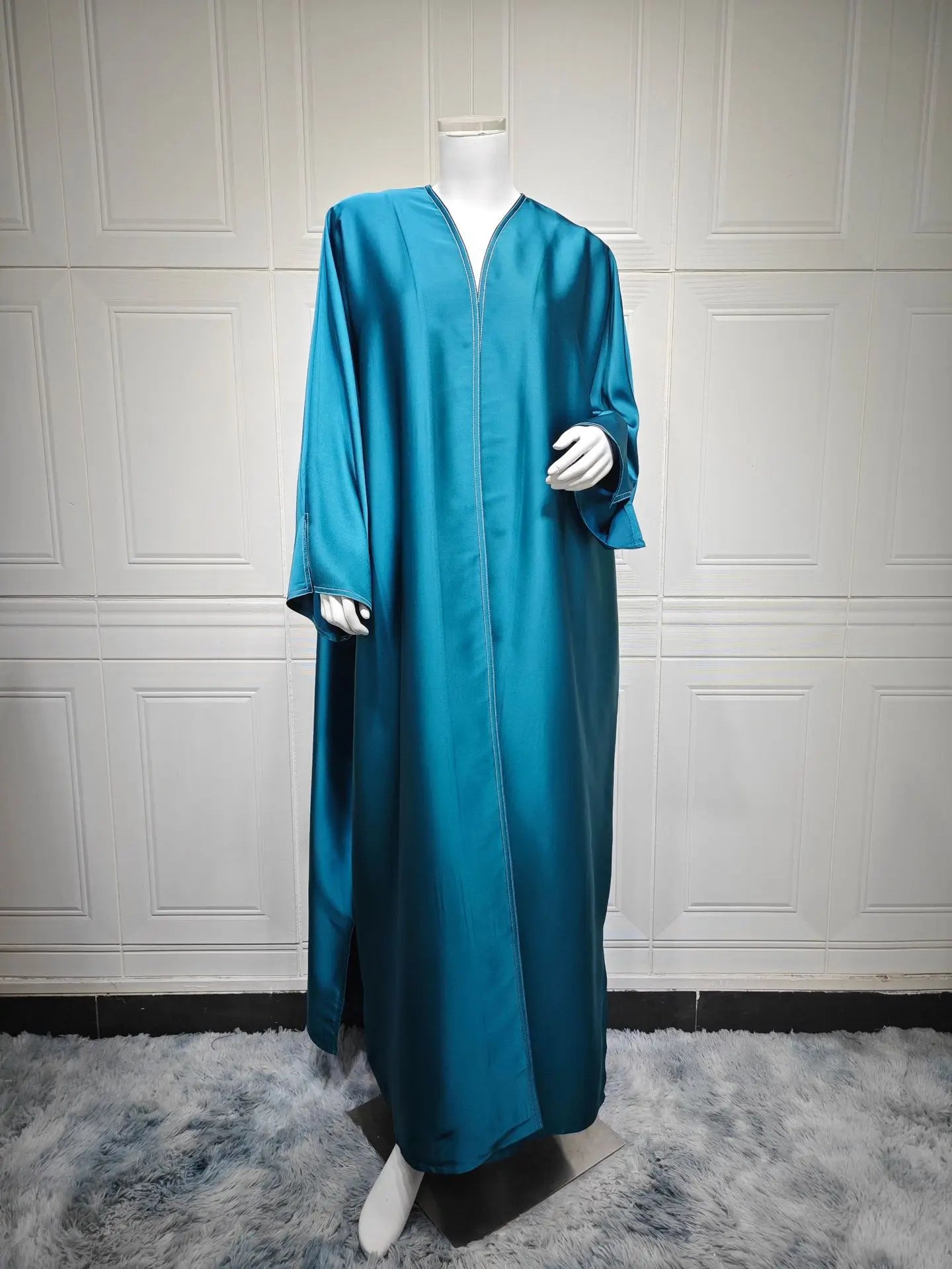 Ramadan Satin Open Kimono Abaya Dubai Luxury 2025 Muslim Kaftan Dress Abayas Women Islam Clothing Robe Femme Musulmane Kebaya