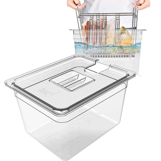 6L Sous Vide Cooker Container For Immersion Circulators Sous-Vide Machine Food Grade PC Material Immersion Thermostatic Cooking.