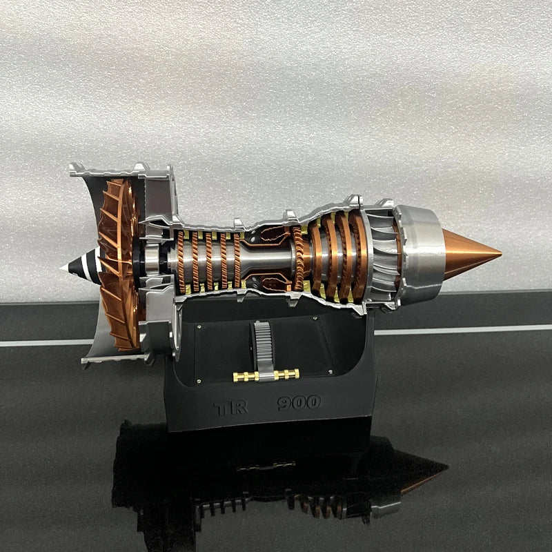 TR900 Aviation Turbofan Engine Model DIY Model Kit 27CM Electric Turbofan Engine Assembly Toy Kit.