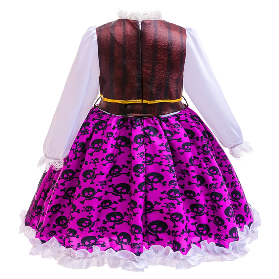 Halloween Mädchen Cosplay Piratenkapitän Kleid Kinder Karneval Event Maskerade Party Festival Kostüm Kinder Performance Bekleidung.