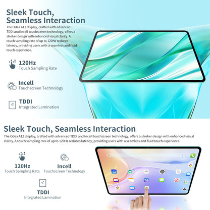Odea A12 Android 14 Tablet, T606 8-core, 4GB+8GB RAM 128GB ROM, 12 inch 2000x1200 Display, 8000mAh, Widevine L1, 13MP Camera.
