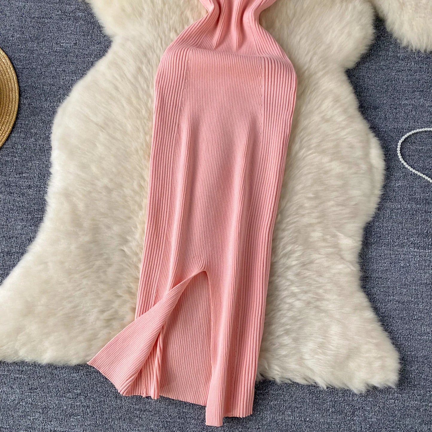 SINGREINY Einzelnen Schulter Tinte Stricken Kleid Backless Tank Gestreiften Schlank Bodycon Sommerkleid Frauen Sommer Beachwear Sexy Chic Vestidos.