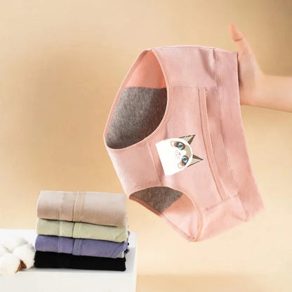 3PCS Cotton Menstrual Panties Leak Proof Breathable Cartoon cat Panties Woman Women Girls Physiological Pants Women's Intimates