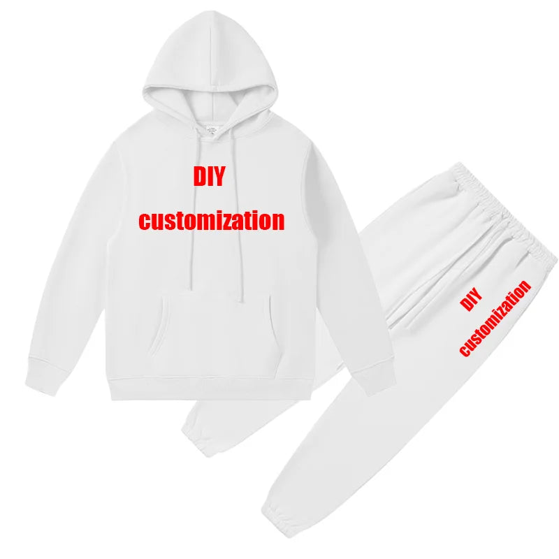 Dollar Pattern Printed Top Two Piece Men's Hooded Sweatshirt Banknote Printed Casual Hoodie Casual Fashion Sweatpants.