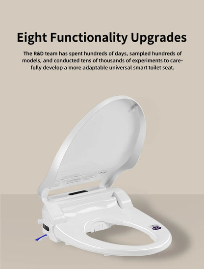 Intelligenter elektronischer Toilettensitzbezug – kabellose Fernbedienung, 3-in-1-Warmsystem, wassersparend – beheizt, trocken, waschen für modernes Badezimmer