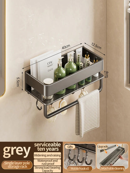 Bad Regal Regale Wand Shampoo Lagerung Rack Für Küche Halter Platz Aluminium Bad Organizer Zubehör