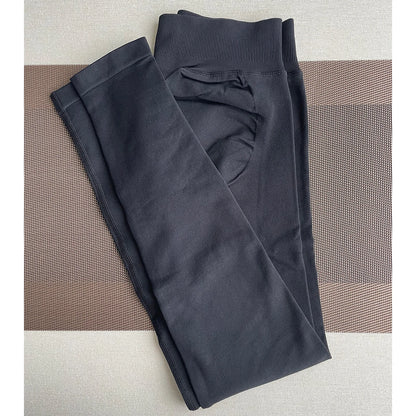 TKITK Leggings Women Seamless Sports Yoga Pants Low Ribbed Band Gym clothes Fitness Workout wear Scrunch Bum Tights