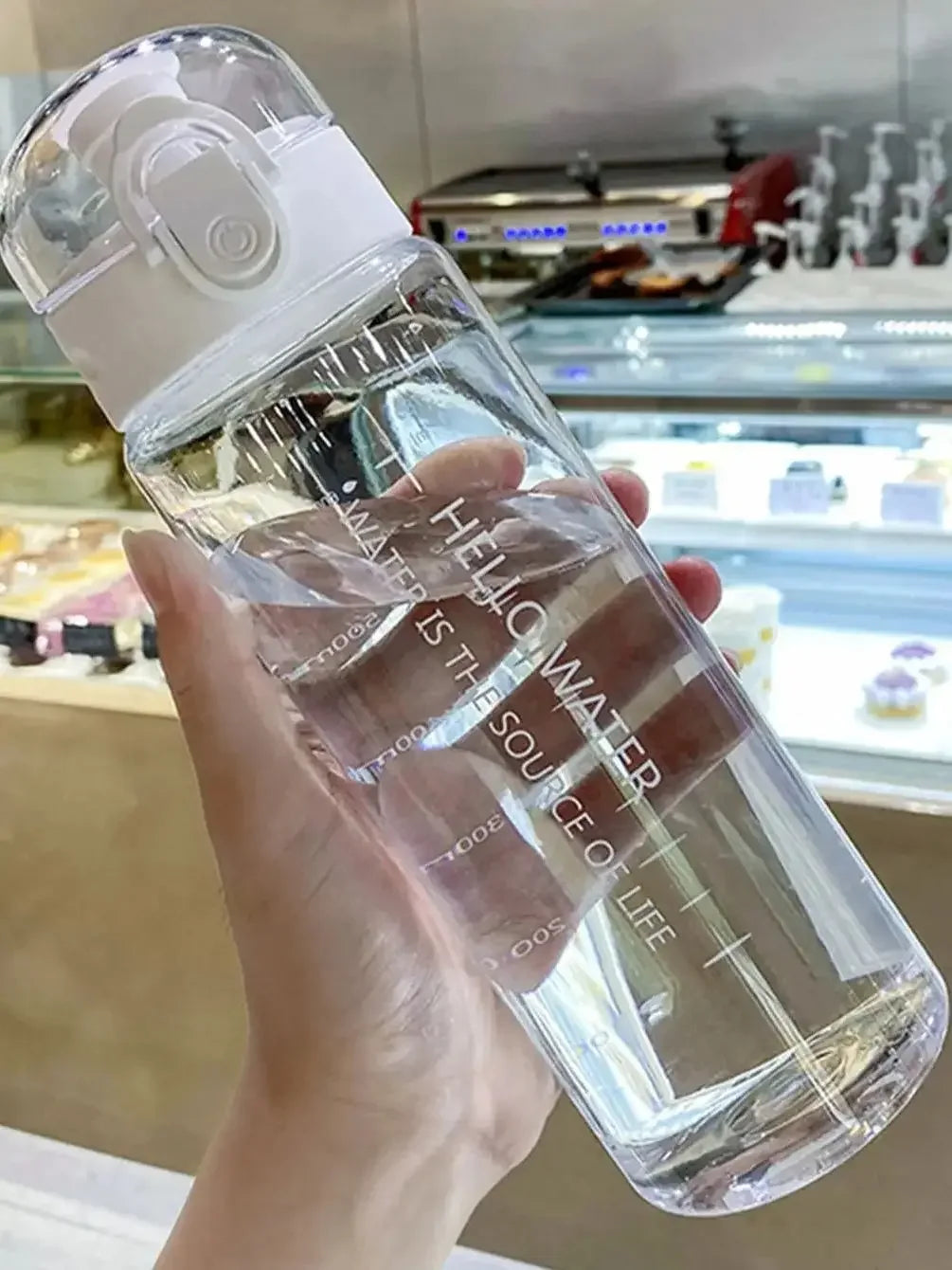 1pc-Summer Sports Water Cup, Large Capacity Portable Plastic Cup, High Temperature Resistant Simple Anti-fall Water Bottle.