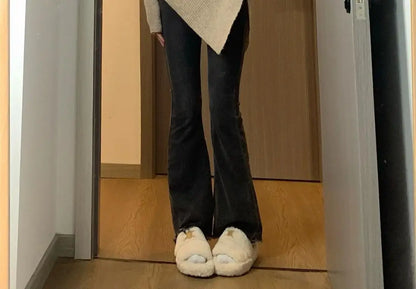 Herbst Winter Neue Frauen Pullover Koreanische Mode Chic Casual Rollkragen Solide Asymmetr Lose Batwing Hülse Pullover Gestrickte Tops.