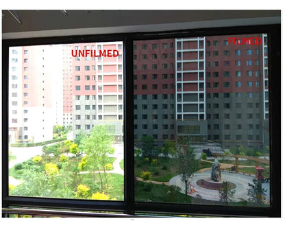 2/3/5M Einweg-Spiegel-Fensterfolie, Vinyl, selbstklebend, reflektierend, Solarfolie, Sichtschutz, Fenstertönung für Zuhause, silberner Glasaufkleber