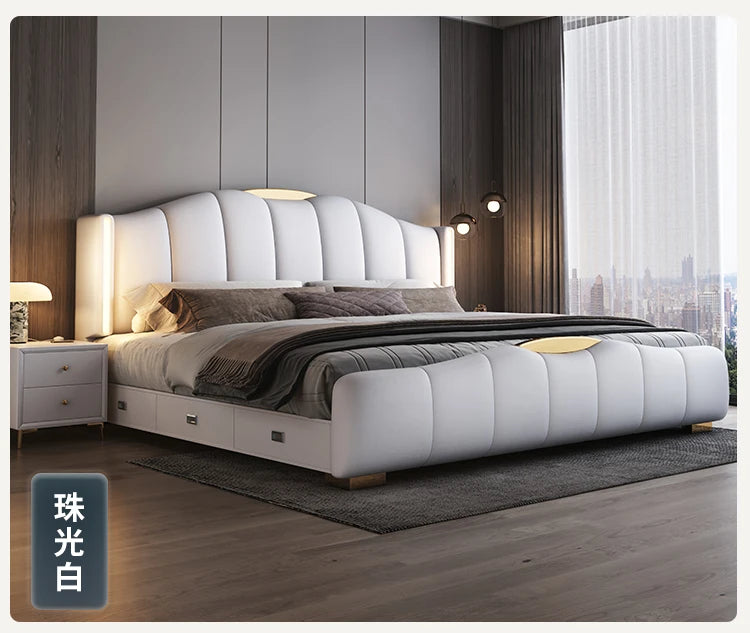 200 x 220 cm Rahmen-Kopfteil, Hochzeitsbett, Hauptschlafzimmer, Kingsize-Doppelbett, 3 Schubladen, Aufbewahrung, luxuriöse Schlafzimmermöbel in voller Größe